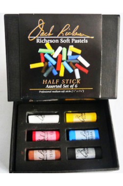 Jack Richeson Medium Soft Pastel:  Medium-Soft Sticks Pastel 6pcs Set