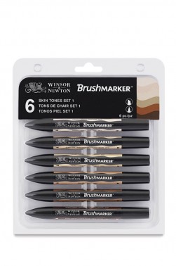 Winsor & Newton BrushMarker:  Skin Tones Set 6pcs