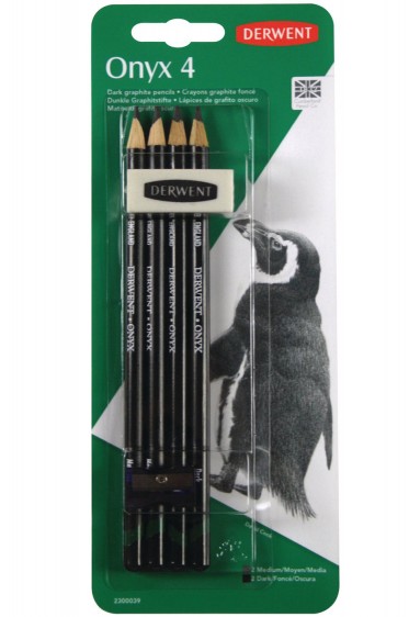 Derwent Onyx Dark Graphite Pencil: Derwent Onyx Dark Graphite Pencil 4pcs Set