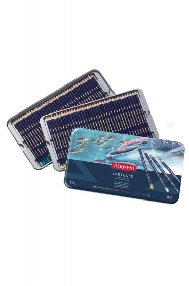 Derwent Inktense Colored Pencil Tins of 72pcs Set