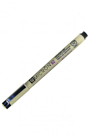 Sakura Pigma Micron: Pigma Micron Black 02