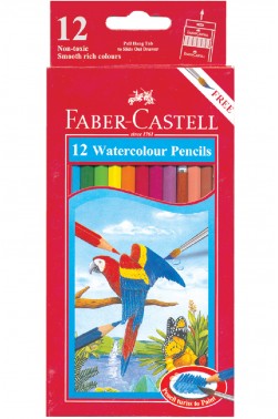 Faber Castell Watercolor: Watercolor Pencils Set 12 colors Long