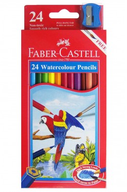 Faber Castell Watercolor:  Watercolor Pencils Set 24 colors Long