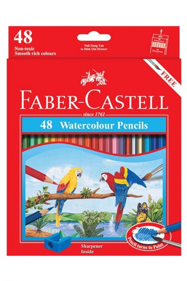 Faber Castell Watercolor: Watercolor Pencils Set 48 colors Long