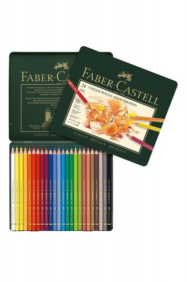 Faber Castell Polychromos: Faber Castell Polychromos Colored Pencil Set 24 Colors