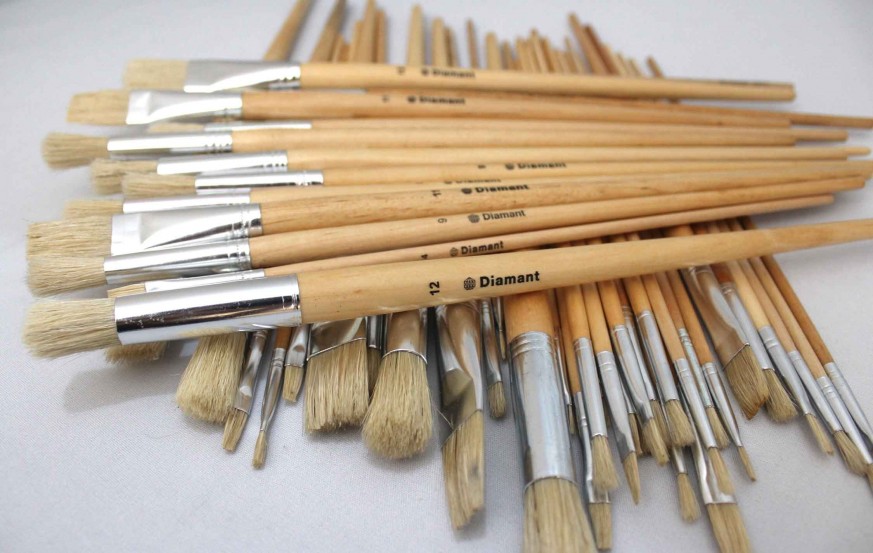 thumbnail interactive-video image 1 of Creative Mark Filbert Paintbrush Set - 6 Piece Short Handle Brushes For Oil Painting 1 of 3