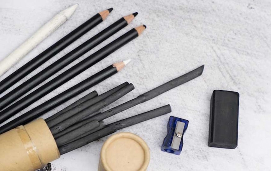 Charcoal, Graphite Stick  & Pencils